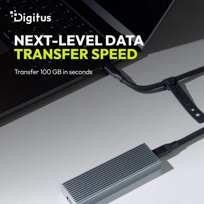 Дата кабель USB-C to USB-C 1.5m USB4 2.0 80G 240W 16K silicone black Digitus (AK-300350-015-S) изображение 7
