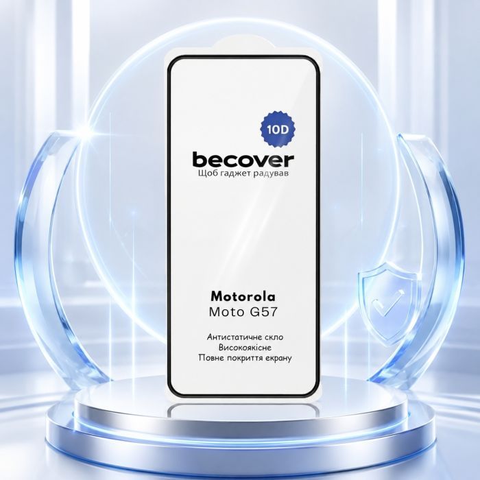 Стекло защитное BeCover 10D Motorola Moto G57 Black (715713) изображение 5