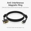 Кабель мультимедийный HDMI M to DVI M 1.5m 24+1pin 4K60Hz black Vention (ABFBG) изображение 3