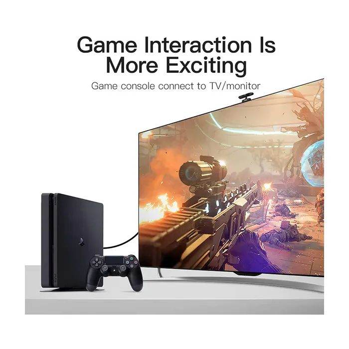Кабель мультимедийный HDMI M to DVI M 1.5m 24+1pin 4K60Hz black Vention (ABFBG) изображение 5