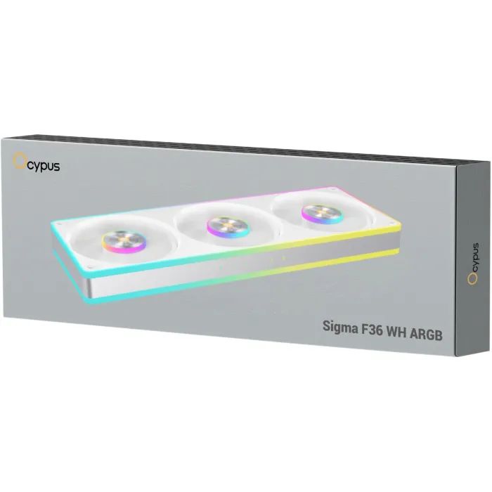 Кулер до корпусу OCYPUS SIGMA F36 ARGB білий (SIGMA-F36-WH3AM00X-GL) зображення 9