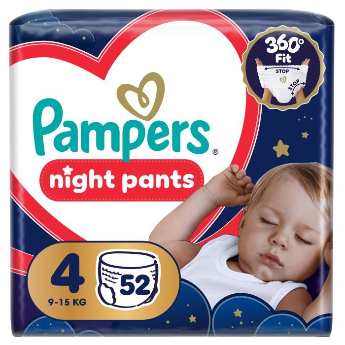 Підгузки Pampers Night Pants Розмір 4 (9-15 кг) 52 шт (8006530320665)