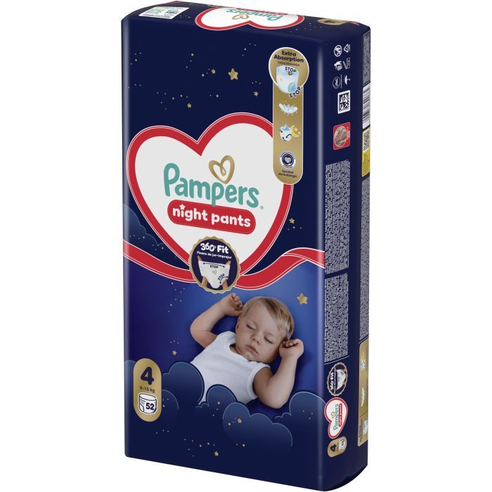 Підгузки Pampers Night Pants Розмір 4 (9-15 кг) 52 шт (8006530320665) зображення 2