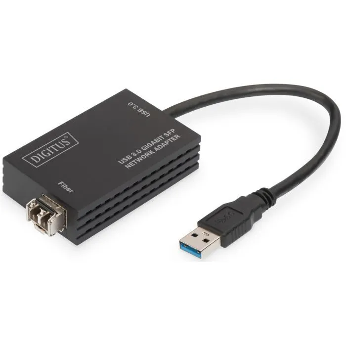 Переходник USB 3.0 AM to SFP Ethernet 1000Mbps black Digitus (DN-3026) изображение 2