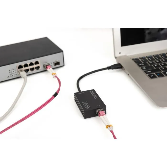 Переходник USB 3.0 AM to SFP Ethernet 1000Mbps black Digitus (DN-3026) изображение 7