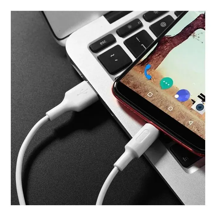 Дата кабель USB 2.0 AM to USB-C 1.0m 2A X25 white HOCO (6957531080152) изображение 4