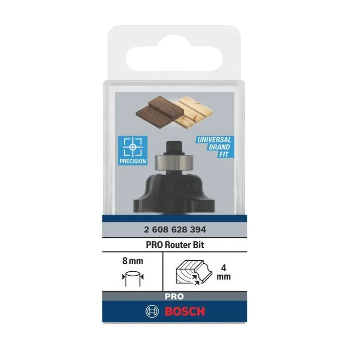 Фреза Bosch Professional, Std S8, профільна B, R4, B8, L12.4 (2.608.628.394) зображення 2