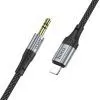 Кабель мультимедійний Lightning to 3.5mm M 1.0m nylon UPA26 black HOCO (6942007608817) зображення 2