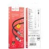 Кабель мультимедійний Lightning to 3.5mm M 1.0m nylon UPA26 black HOCO (6942007608817) зображення 3