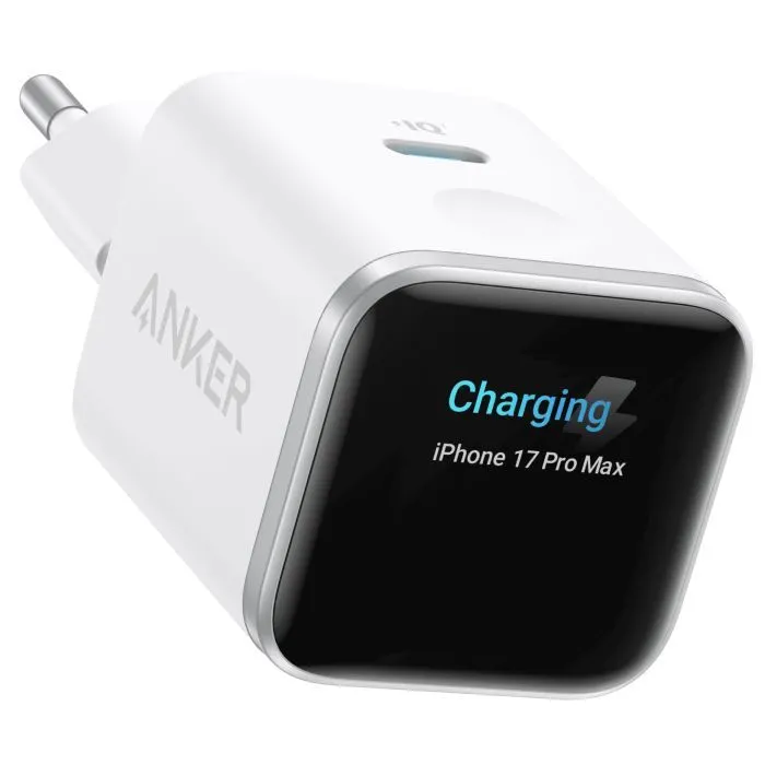 Зарядное устройство Anker USB-C 45W Smart Display white (A121DG21)