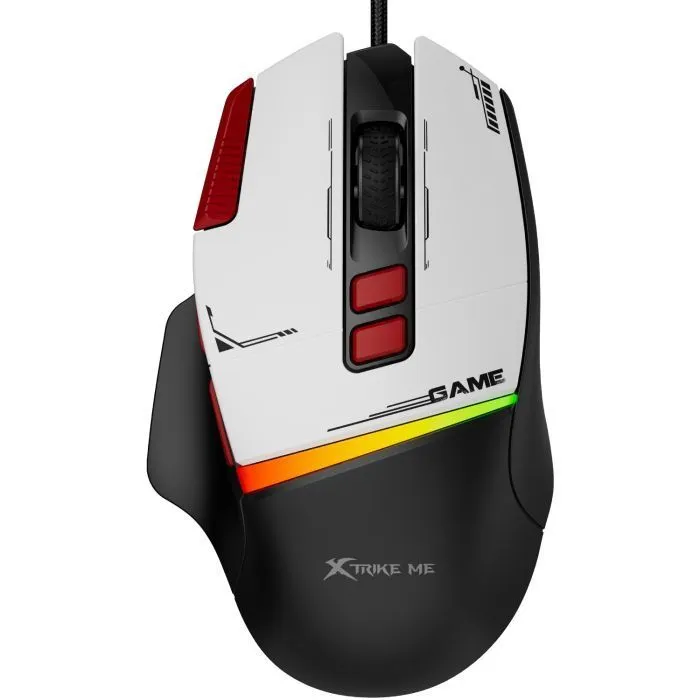 Мышка Xtrike ME GM-325 RGB USB Black/White (GM-325BK)