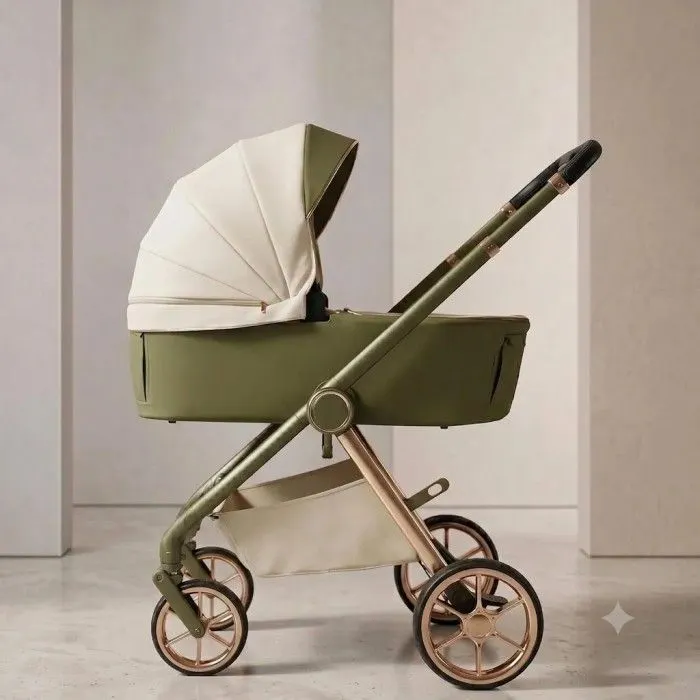 Коляска Kidilo 2в1 Haolaifu H3 Khahi Хакі (6928270766423) (1195571) изображение 10