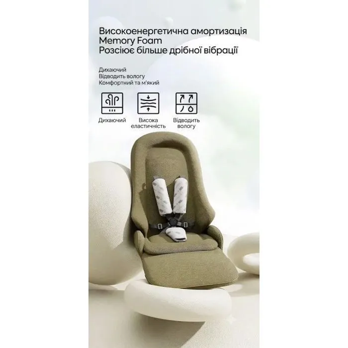Коляска Kidilo 2в1 Haolaifu H3 Khahi Хакі (6928270766423) (1195571) изображение 15