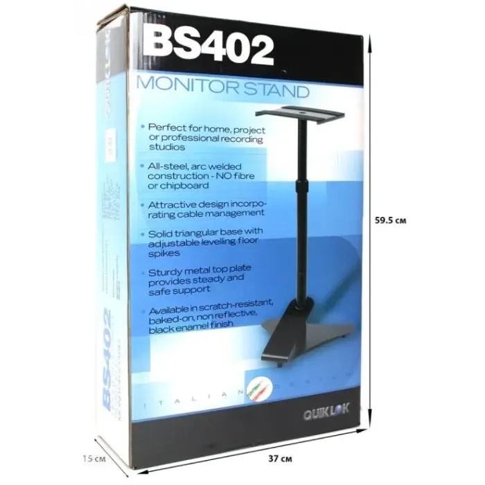 Стійка для звукового обладнання Quik Lok BS402 Monitor Stand (208904) зображення 8
