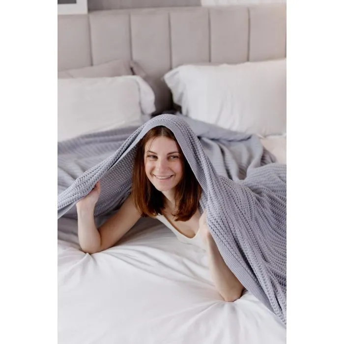 Плед Прованс COTTON сірий 120 х 200 см (039529) зображення 5