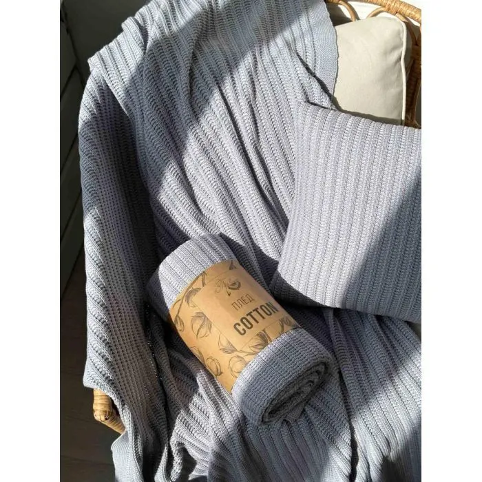 Плед Прованс COTTON сірий 120 х 200 см (039529) зображення 9