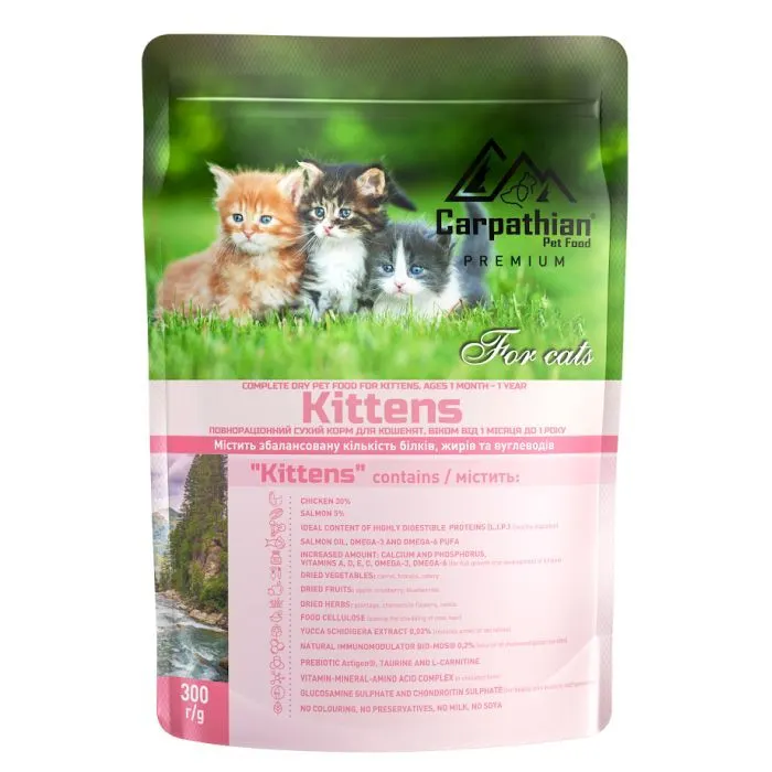 Сухий корм для кішок Carpathian Pet Food Kittens 300 г (4820111142095)