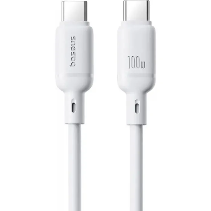Дата кабель USB-C to USB-C 1.0m 100W white Baseus (P10377704213-00) изображение 2