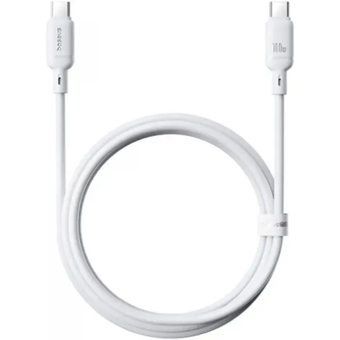 Дата кабель USB-C to USB-C 1.0m 100W white Baseus (P10377704213-00) изображение 3