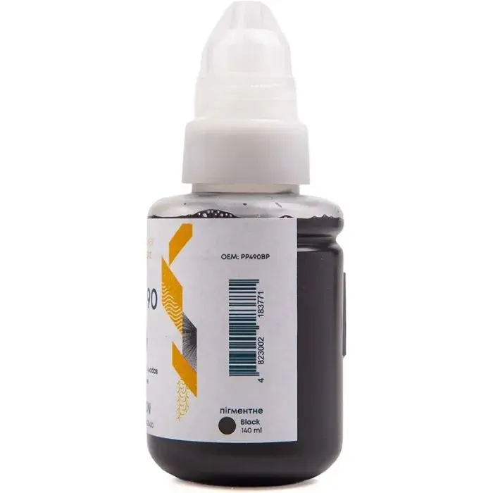 Чорнило PowerPlant Canon GI-490 G1400/G2400/G3400 140г Black Pigment (PP490BP) зображення 2