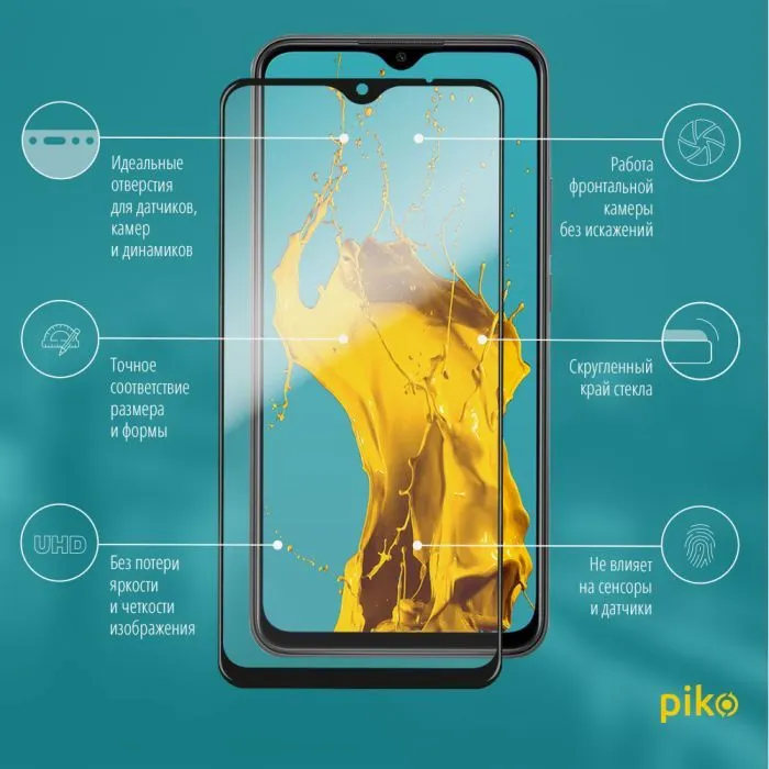 Скло захисне Piko Full Glue Xiaomi Redmi 9 Black (1283126503023) зображення 2