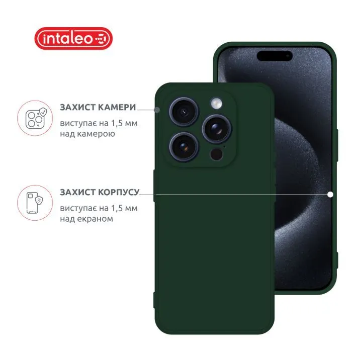 Чохол до мобільного телефона Intaleo SoftShell Apple iPhone 16 Pro Dark Green (1283126609282) зображення 3