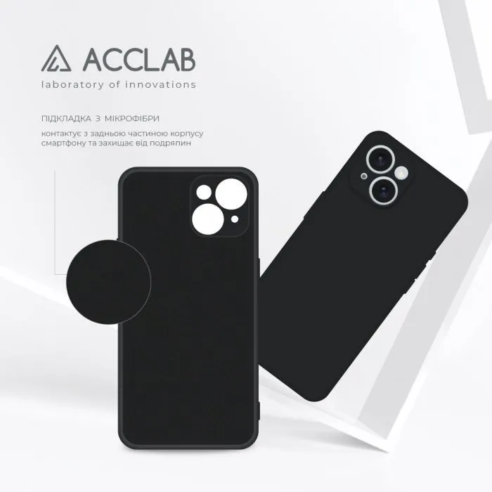 Чохол до мобільного телефона ACCLAB SoftShell Apple iPhone 15 Plus Black (1283126586439) зображення 5