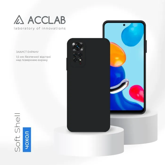 Чохол до мобільного телефона ACCLAB SoftShell Xiaomi Redmi Note 11 Black (1283126553004) зображення 4