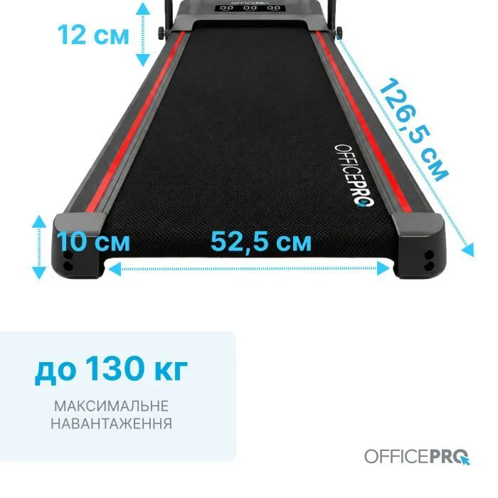 Бігова доріжка OfficePro TD089 2 HP 1-10 км/год 130 кг (TD089) зображення 10
