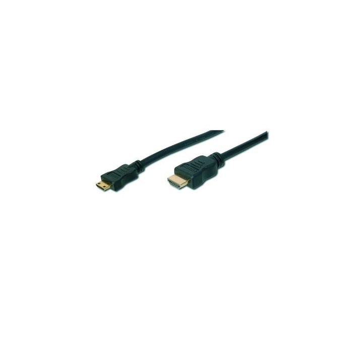 Кабель мультимедийный HDMI A to HDMI C (mini), 2.0m Digitus (AK-330106-020-S)