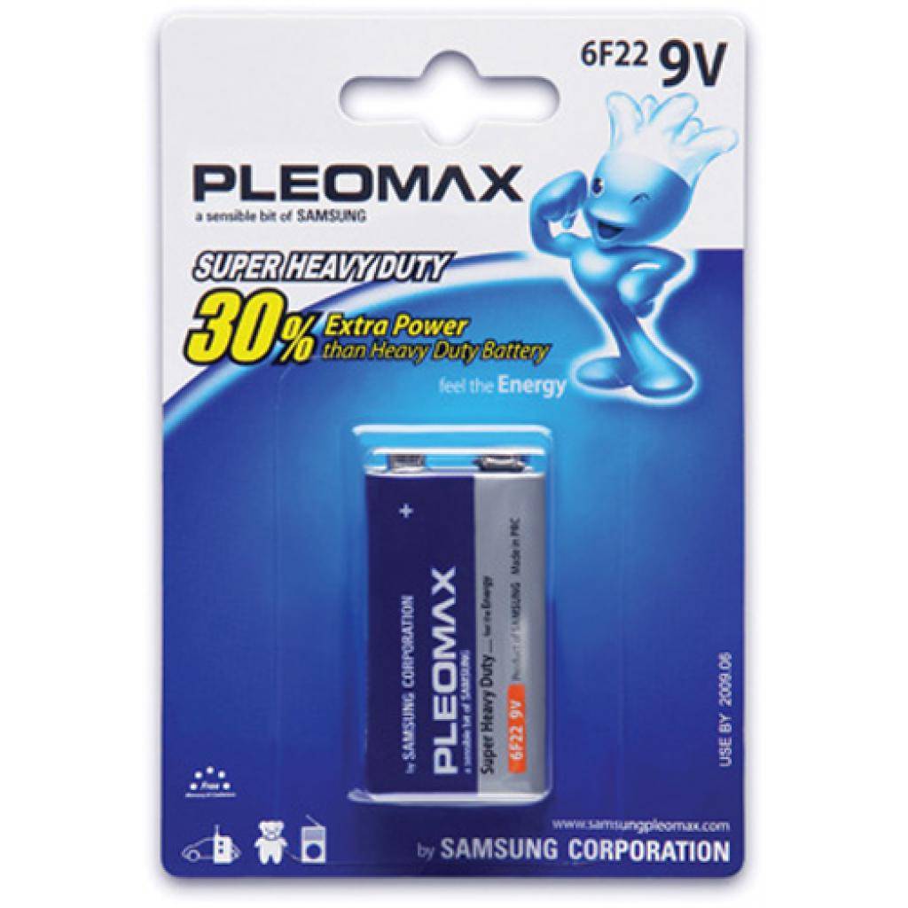 Батарейка Pleomax Крона PLEOMAX 6F22 (6F22 1SW)