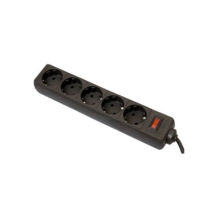 Сетевой фильтр питания Defender ES 1.8m 5 роз. black (99484)