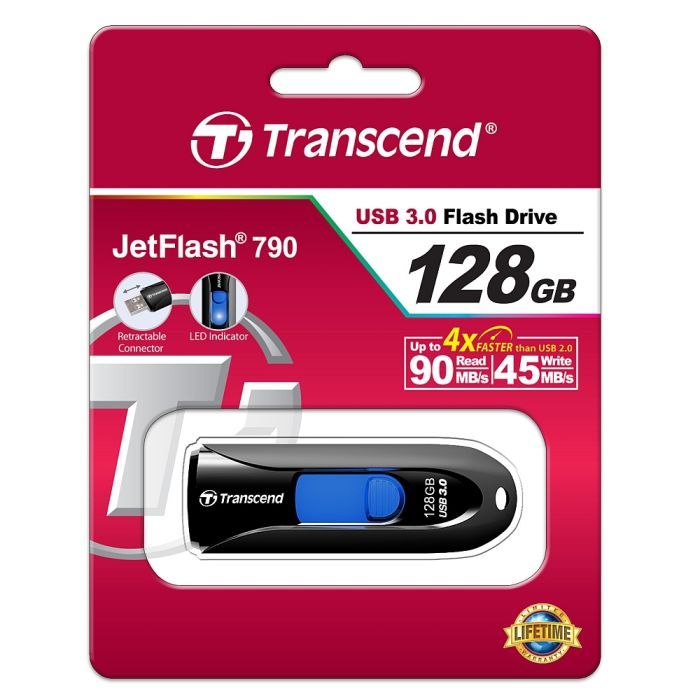 USB флеш накопитель Transcend 32GB JetFlash 790 USB 3.0 (TS32GJF790K) изображение 5