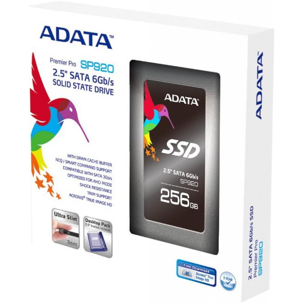 Накопичувач SSD 2.5" 256GB ADATA (ASP920SS3-256GM-C) зображення 2