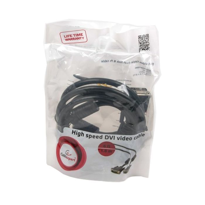Кабель мультимедійний DVI to DVI 24+1pin, 1.8m Cablexpert (CC-DVI2-BK-6) зображення 3