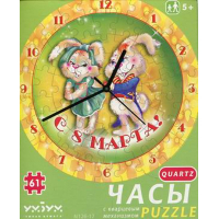 Пазл Умная бумага Часы С 8 марта. Зайки (126-17)