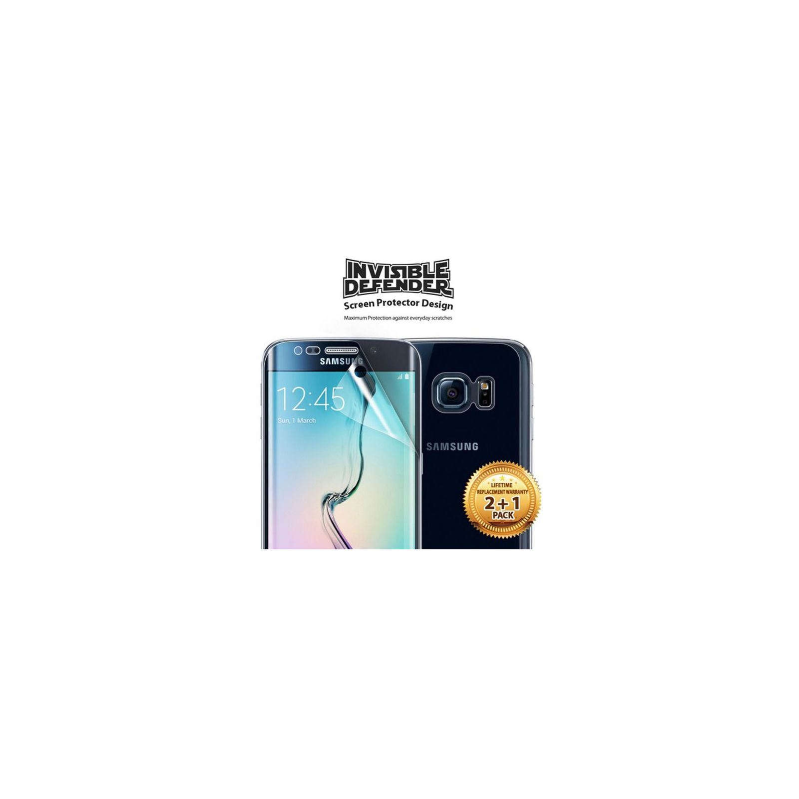 Пленка защитная Ringke для телефона Samsung Galaxy S6 Edge (Full Cover) (558346) изображение 2
