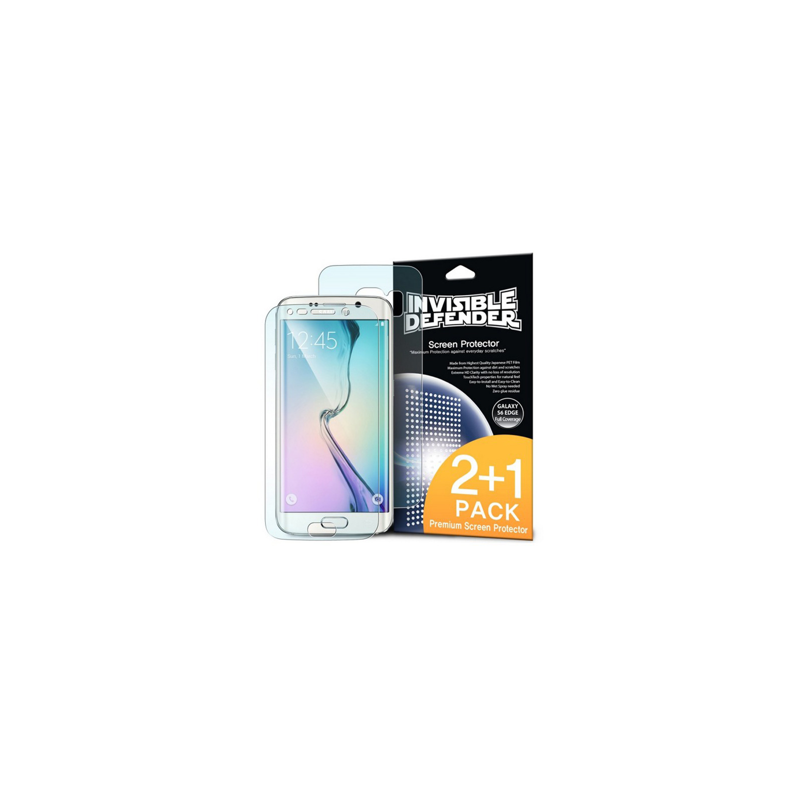 Пленка защитная Ringke для телефона Samsung Galaxy S6 Edge (Full Cover) (558346)