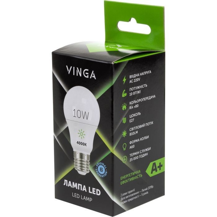 Лампочка Vinga VL-A60E27-104L зображення 4