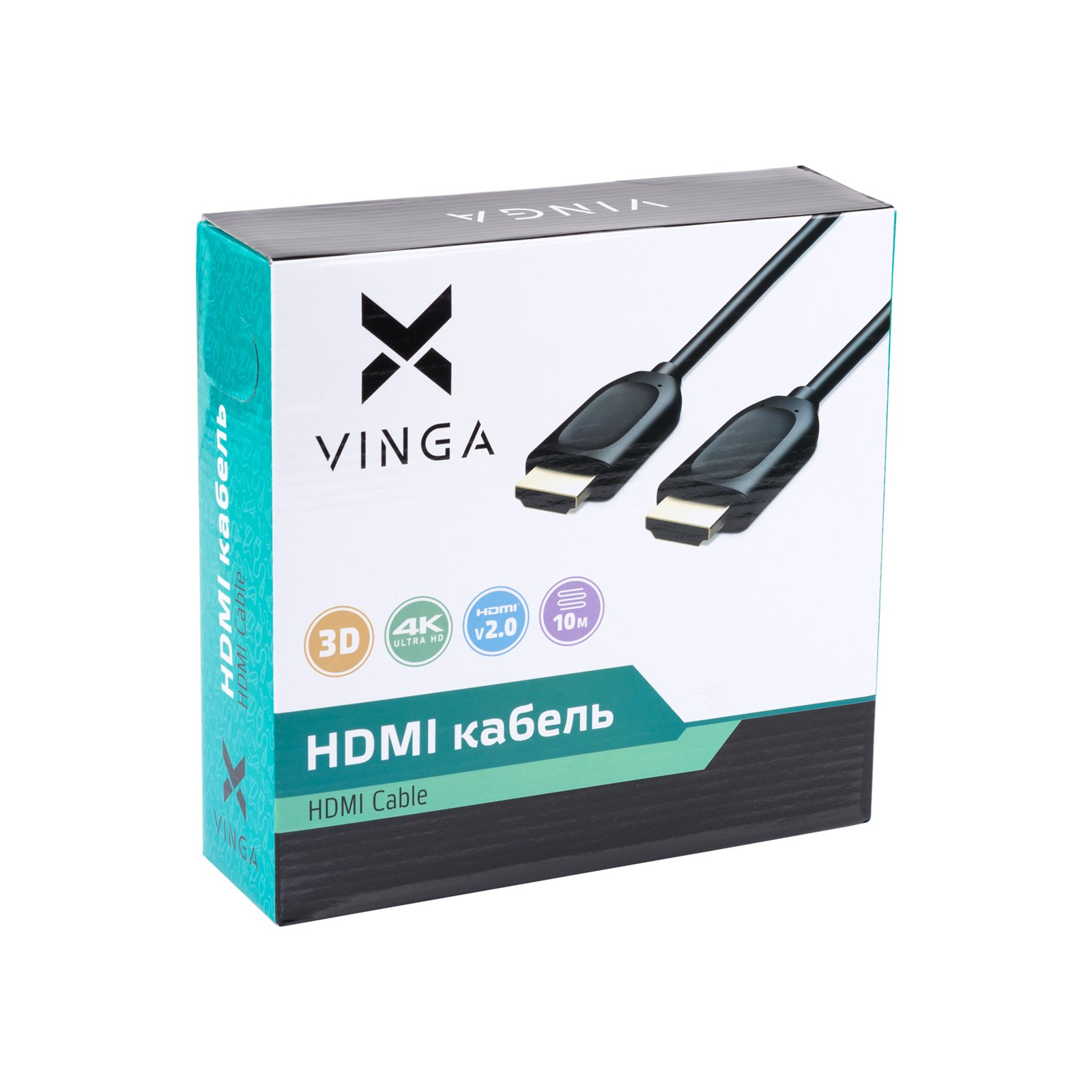 Кабель мультимедийный HDMI to HDMI 10.0m Vinga (HDMI03-10.0) изображение 3