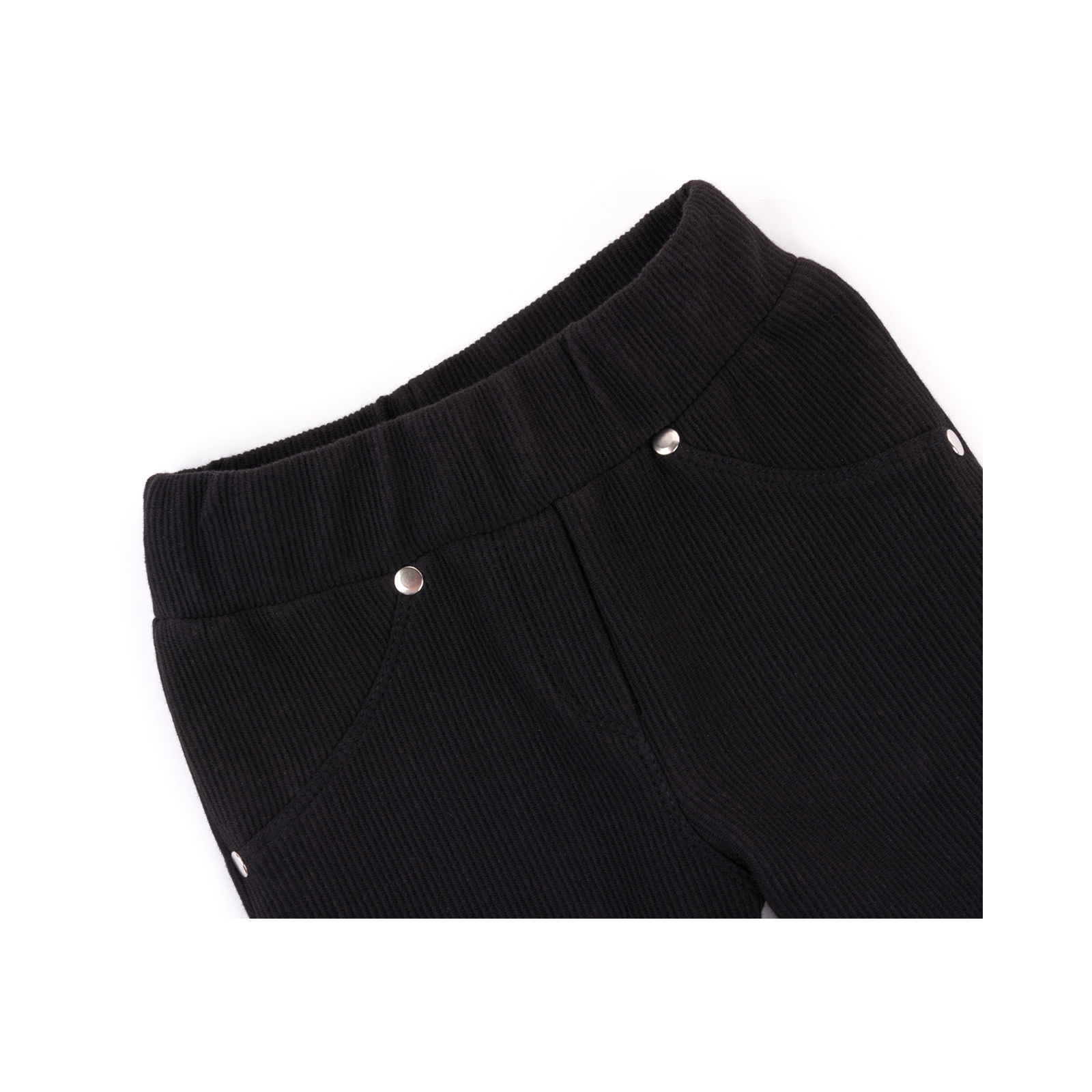 Лосини Breeze в рубчик с карманчиком (9842-128G-black) зображення 3