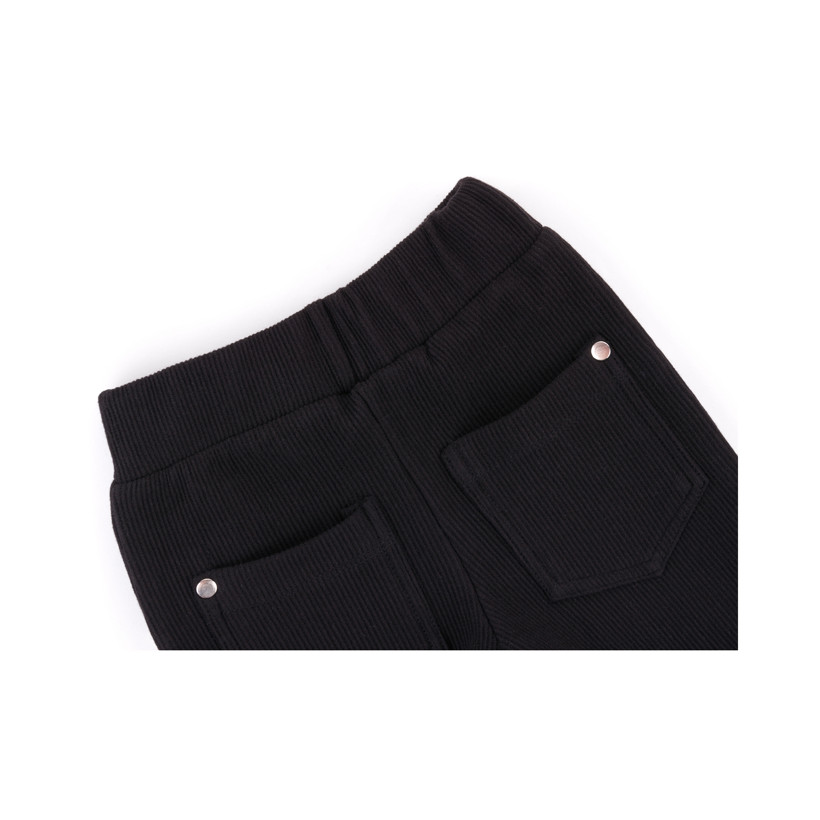 Лосини Breeze в рубчик с карманчиком (9842-128G-black) зображення 4