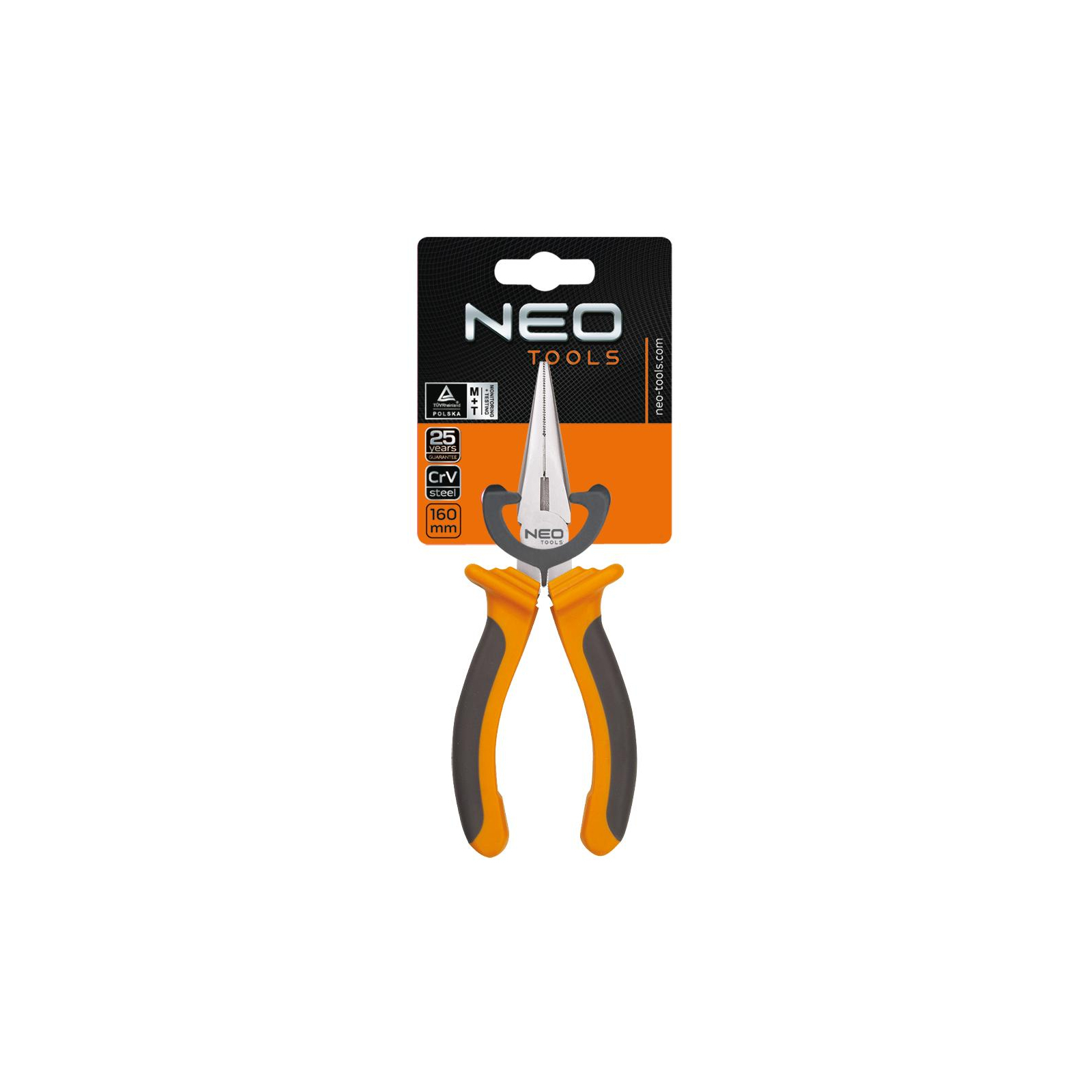 Плоскогубці Neo Tools подовжені прямі, 160 мм (01-013) зображення 2