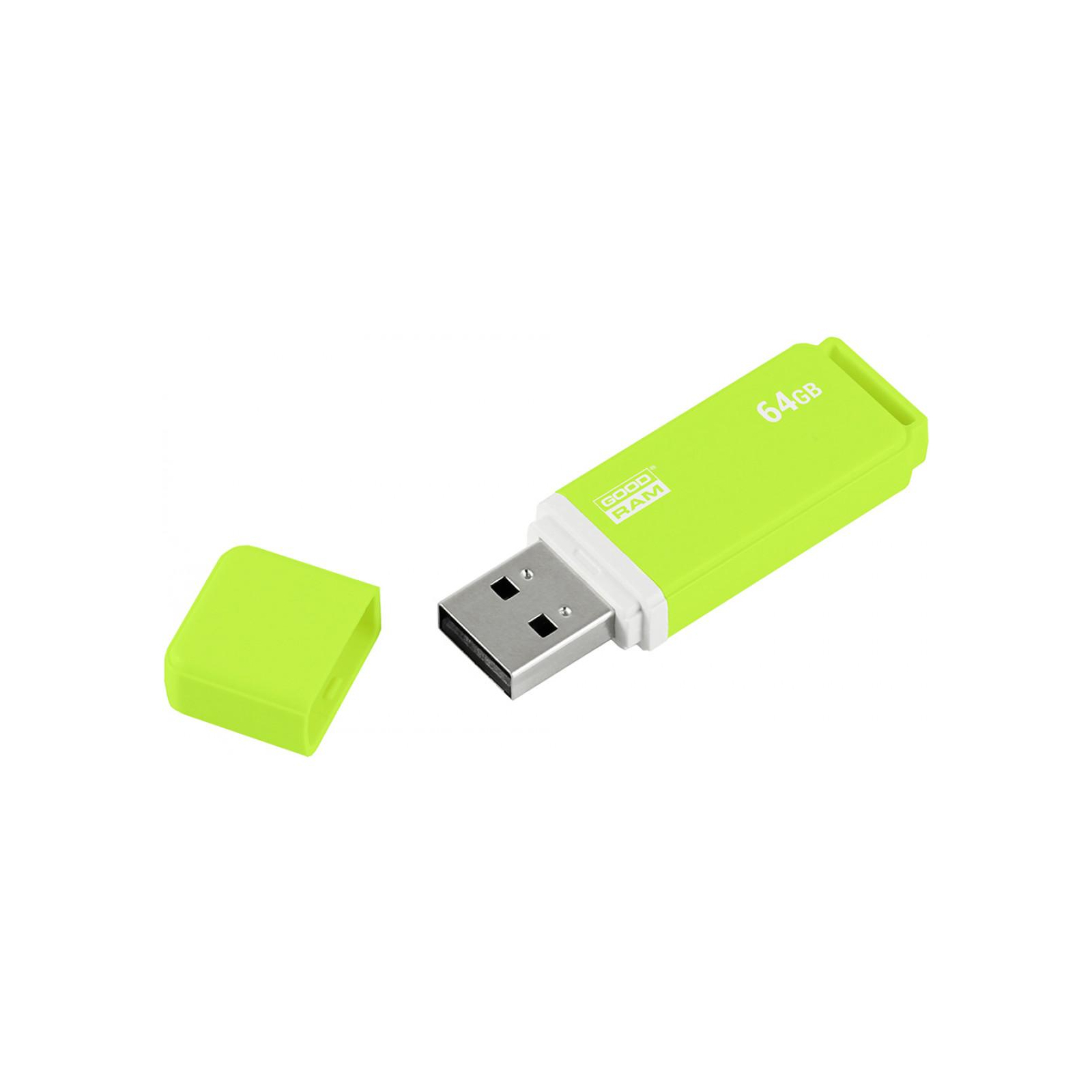 USB флеш накопичувач Goodram 64GB UMO2 Green USB 2.0 (UMO2-0640G0R11) зображення 3