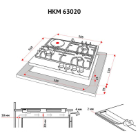 Варочная поверхность Perfelli HKM 63020 I изображение 7