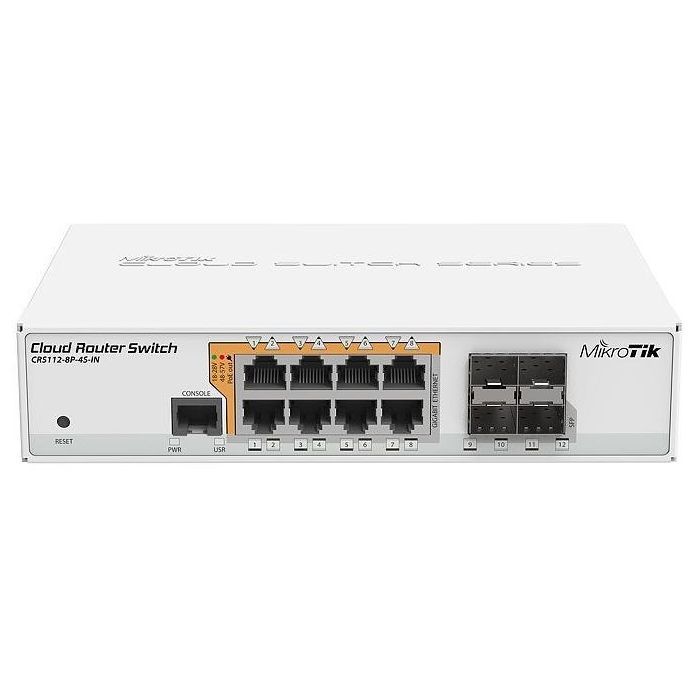 Коммутатор сетевой Mikrotik CRS112-8P-4S-IN