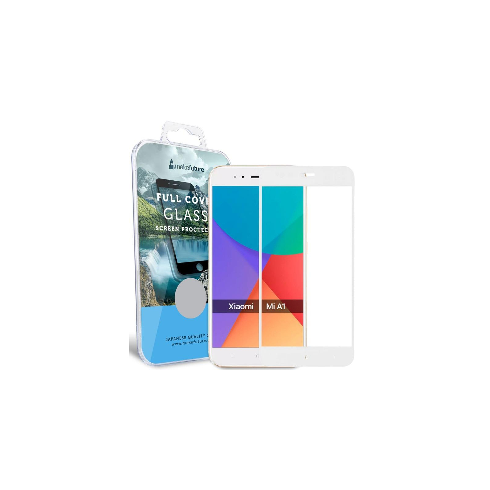 Стекло защитное MakeFuture для Xiaomi MiA1 White Full Cover Full Glue (MGFCFG-XMA1W) изображение 5