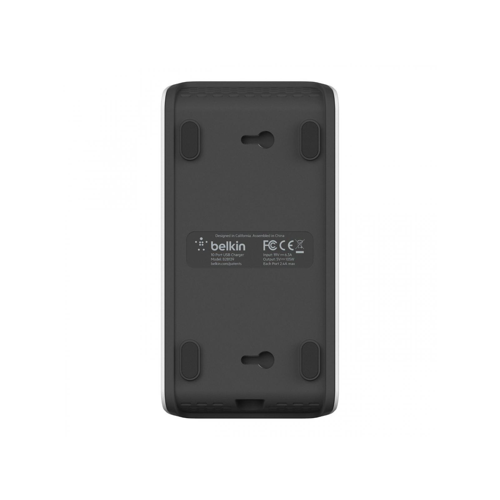 Зарядний пристрій Belkin RockStar 10 PORT USB-A CHARGER 2.4 Amp, 120W (B2B139vf) зображення 3