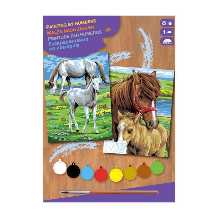 Набір для творчості Sequin Art PAINTING BY NUMBERS JUNIOR-PAIRS Horses (SA0215)