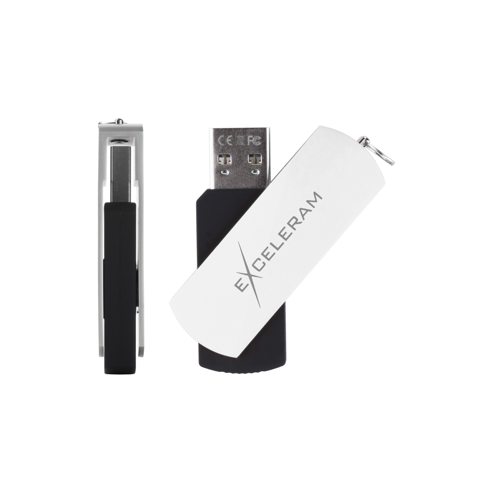 USB флеш накопитель eXceleram 64GB P2 Series White/Black USB 2.0 (EXP2U2WH2B64) изображение 4